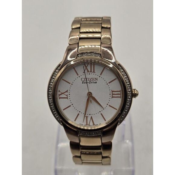 Citizen Eco-Drive Ciena Diamond Rose Gold Ladies display picture 2